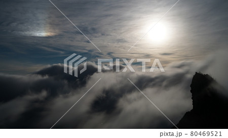 石鎚山 山頂から風景(夜) 石鎚山 山頂から風景(夜) 80469521