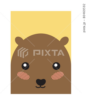 Hamster Head Book Cover Design Vector Illustration 80469592