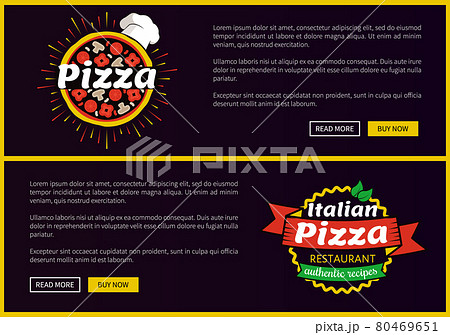 Pizza and Italian Recipes Set Vector Illustration Pizza and Italian Recipes Set Vector Illustration 80469651