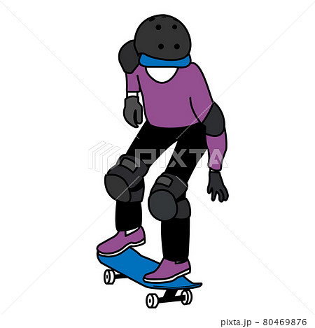 パークスケートボードのイメージイラスト 80469876