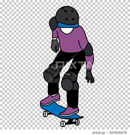 パークスケートボードのイメージイラスト 80469876