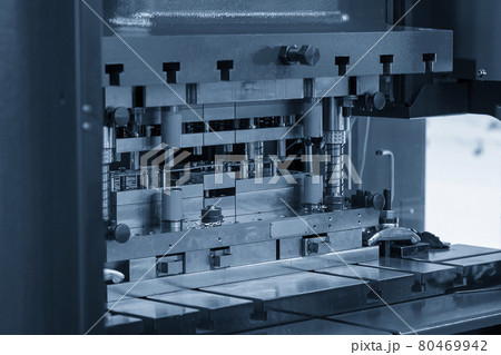 The sheet metal working process by progressive die. 80469942