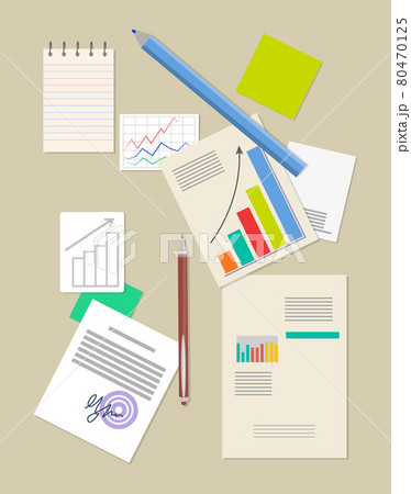Analytics Big Data and Notepad with Huge Pencil 80470125