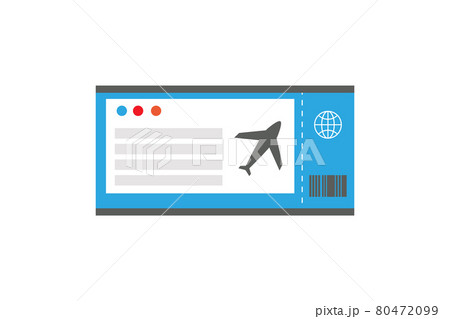 Ticket on Plane Document, Vector Illustration Ticket on Plane Document, Vector Illustration 80472099