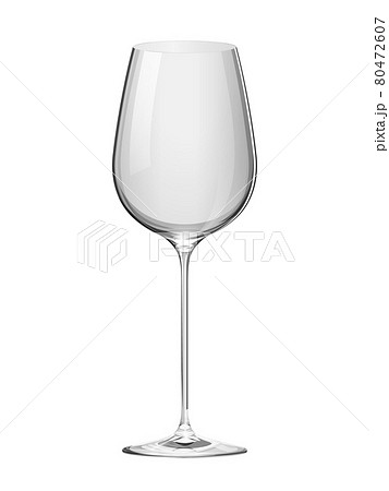 リアルなワイングラスのイラスト 空っぽのイラスト素材