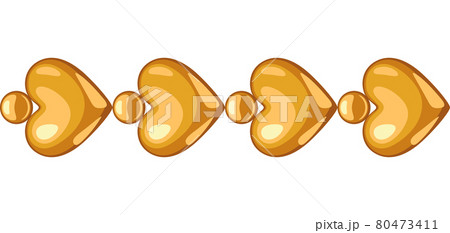 Seamless pattern golden heart chain. Beautiful jewelry precious necklaces. Seamless pattern golden heart chain. Beautiful jewelry precious necklaces. 80473411