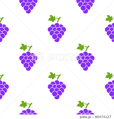 Grape seamless pattern flat graphic background. Grape simple vector pattern 80474127