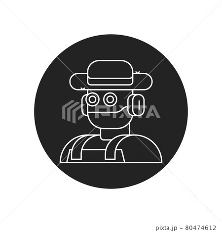 Futuristic robot farmer black glyph icon . Agricultural IOT. Smart farming black linear icon. Sign for web page, app. UI UX GUI design element. Editable stroke. Pixel Perfect. Futuristic robot farmer black glyph icon . Agricultural IOT. Smart farming black linear icon. Sign for web page, app. UI UX GUI design element. Editable stroke. Pixel Perfect. 80474612