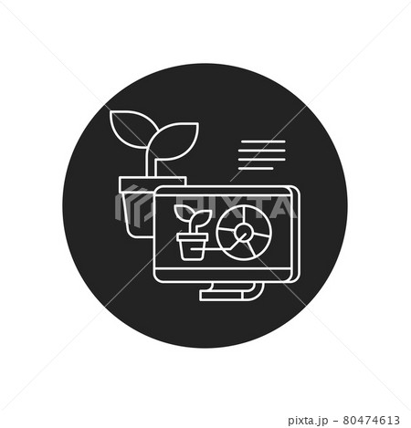 Plant management black glyph icon. Smart farm. Sign for web page, app. UI UX GUI design element. Editable stroke Plant management black glyph icon. Smart farm. Sign for web page, app. UI UX GUI design element. Editable stroke 80474613