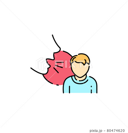 Parent bullying kid color line icon. Human rights. Child abuse. Violence in family. Parent bullying kid color line icon. Human rights. Child abuse. Violence in family. 80474620