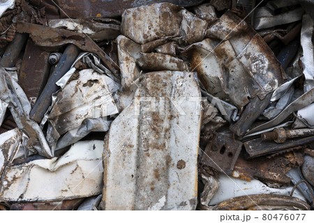 Piles of scrap metal bundled in bales for recycling,close up Piles of scrap metal bundled in bales for recycling,close up 80476077