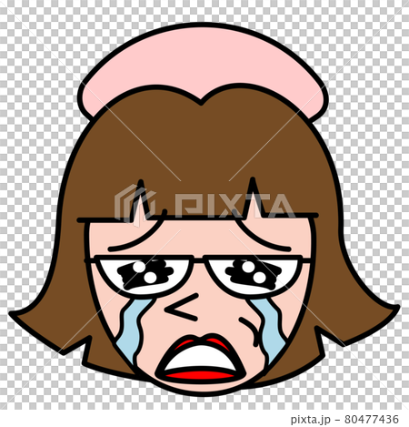 看護師 ナース 表情 泣く おもしろい イラスト素材のイラスト素材