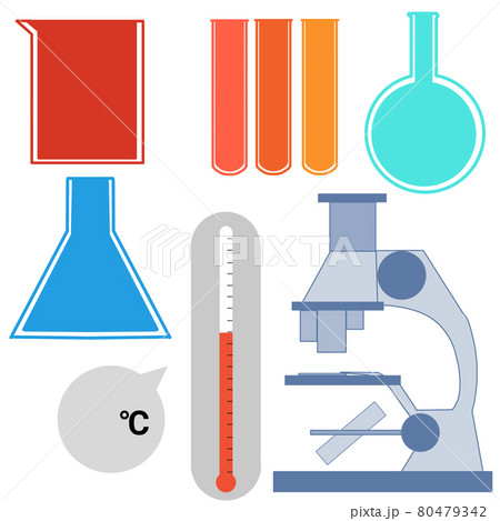 化学実験器具のイラスト素材