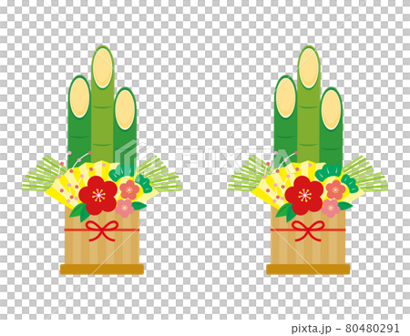 Illustration material for New Year's cards Kadomatsu 80480291