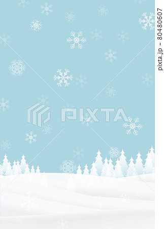 寒中見舞い 雪 冬 背景のイラスト素材