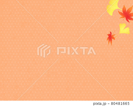 シンプルな秋の和風背景のイラスト素材