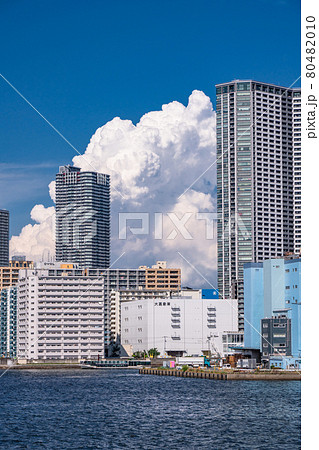 《東京都》東京ベイエリア・タワーマンション群と夏の空 《東京都》東京ベイエリア・タワーマンション群と夏の空 80482010