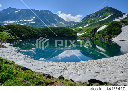 みくりが池より望む夏の立山 みくりが池より望む夏の立山 80483667