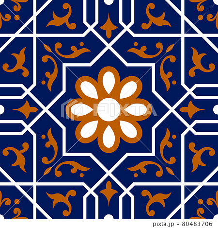 Talavera pattern. Moroccan tile mosaic. Talavera pattern. Moroccan tile mosaic. 80483706