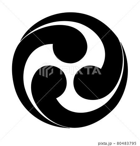 足利幕府後期・鎌倉府の関東八将軍 小山成長の家紋 尾長左三つ巴 足利幕府後期・鎌倉府の関東八将軍 小山成長の家紋 尾長左三つ巴 80483795