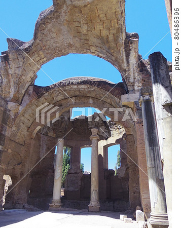 世界遺産　イタリア　ローマ近郊　ヴィッラアドリアーナ4 80486396