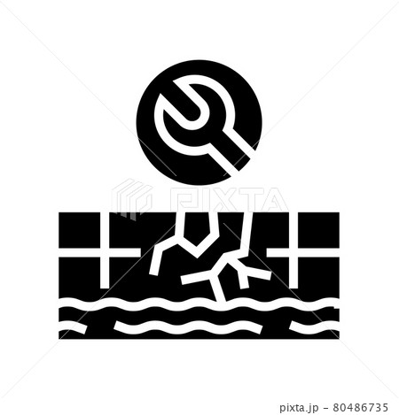 pool repair services glyph icon vector illustration 80486735