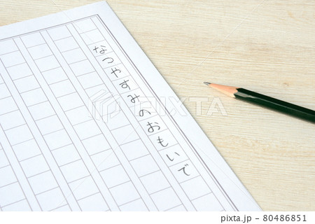 夏休みの宿題―作文 80486851