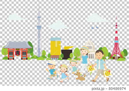 Visiting famous places in Tokyo with your family Visiting famous places in Tokyo with your family 80486974