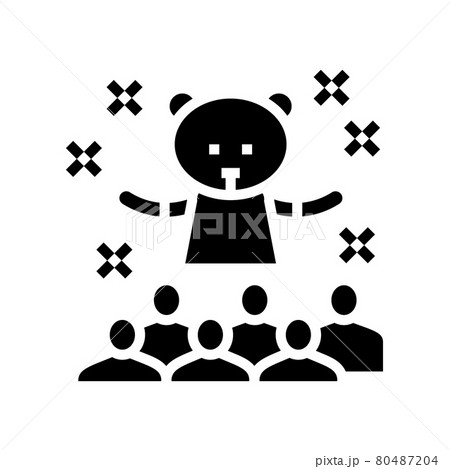 Animator Kids Show Glyph Icon Vector Illustrationのイラスト素材