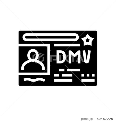dmv driver license requirements glyph icon vector illustration 80487220