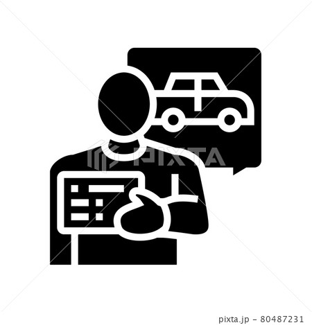 getting drivers license glyph icon vector illustration 80487231