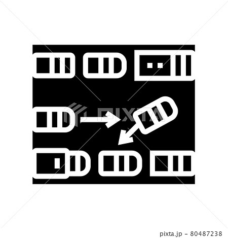 parallel parking glyph icon vector illustration parallel parking glyph icon vector illustration 80487238