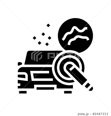 scuff mark and minor scratch buffing glyph icon vector illustration 80487353