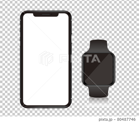 スマートウォッチ、スマート家電のモックデザイン。腕時計。スマートウォッチのモックアップ 80487746