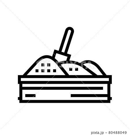 sandbox kindergarten line icon vector illustration 80488049