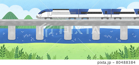 railway over water, summer scenery railway over water, summer scenery 80488384