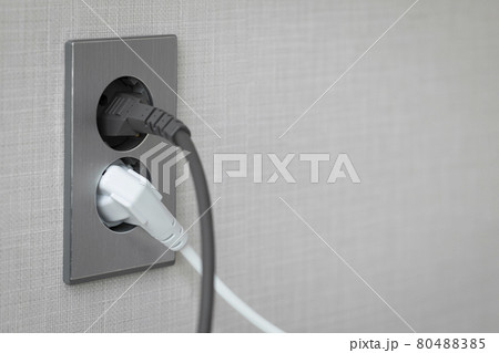 plugged power socket, outlet 80488385