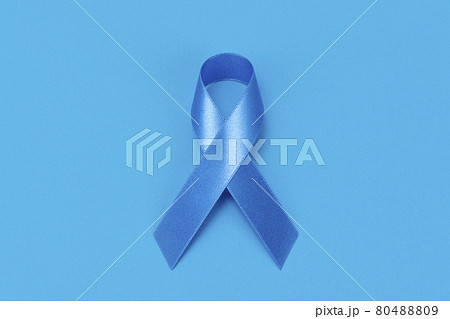 blue ribbon on blue background 80488809