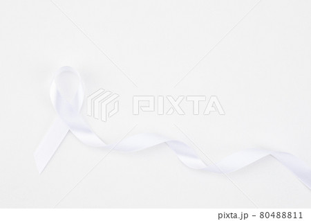 white ribbon on white background white ribbon on white background 80488811