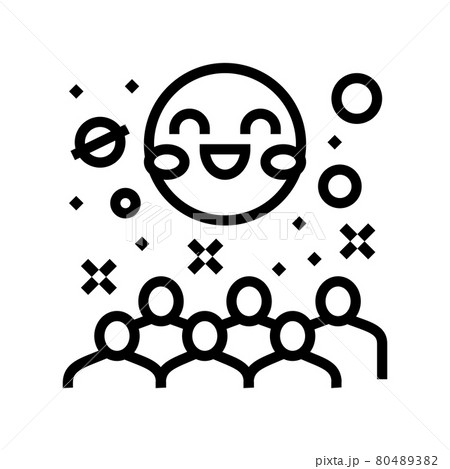 space kids party line icon vector illustration 80489382
