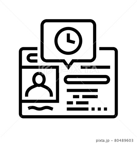 renewal driver license id card line icon vector illustration 80489603