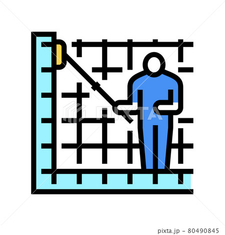 cleaning pool walls color icon vector illustration 80490845