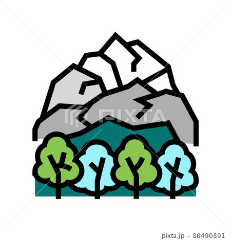 tundra landscape color icon vector illustration tundra landscape color icon vector illustration 80490891