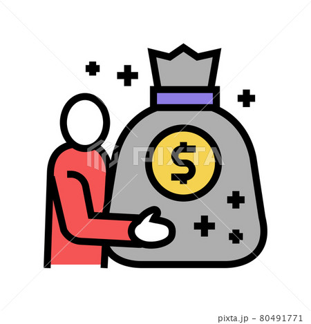 businessman wealth color icon vector illustration 80491771