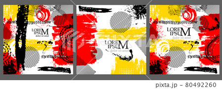 Abstract background for text. With handmade items. Set of grunge backgrounds. Vector illustration 80492260