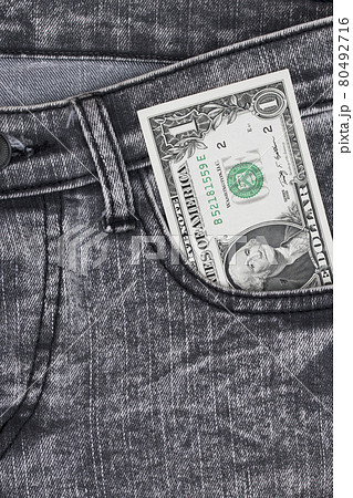Dollars in a pocket of jeans Dollars in a pocket of jeans 80492716