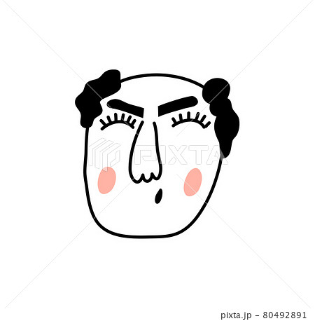 Portrait of old bald man in Scandinavian style. - Stock