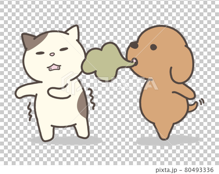 clipart of a stinky dog