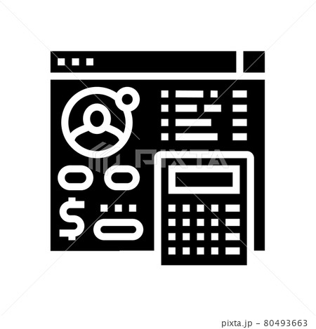 settlements on behalf of clients glyph icon vector illustration 80493663