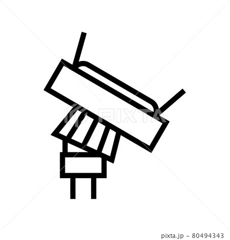 floor lamp tool lighting line icon vector illustration 80494343